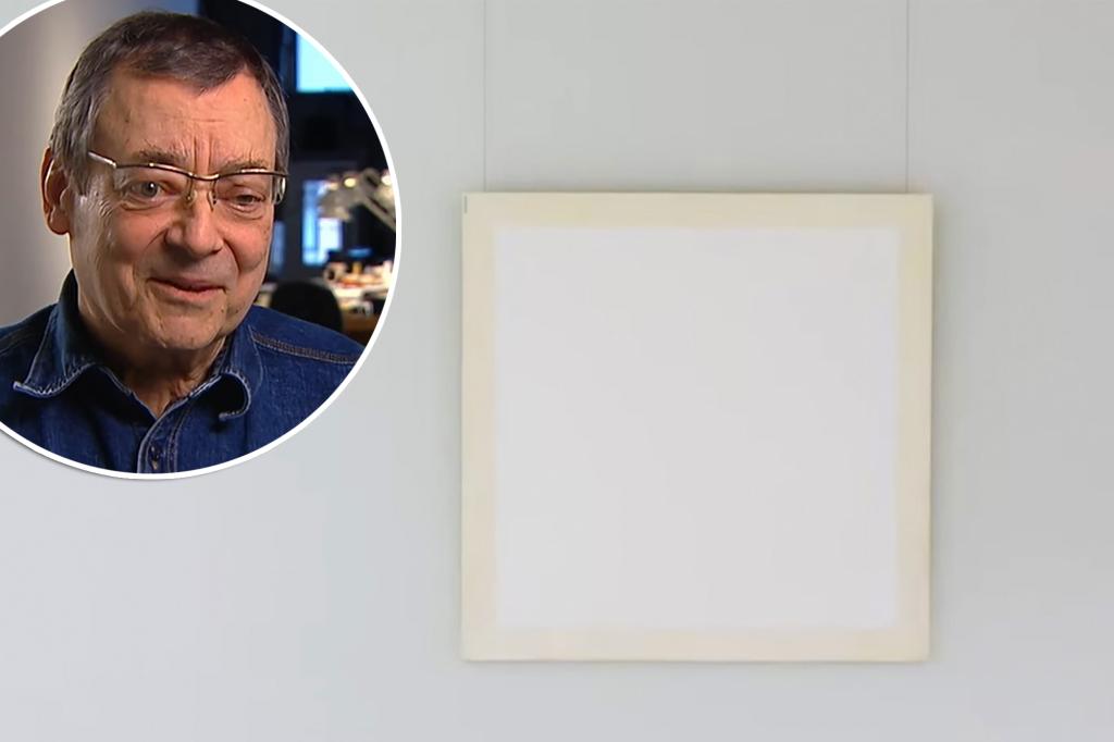 The 'pure white' blank art canvas is expected to sell for over $1.5 million